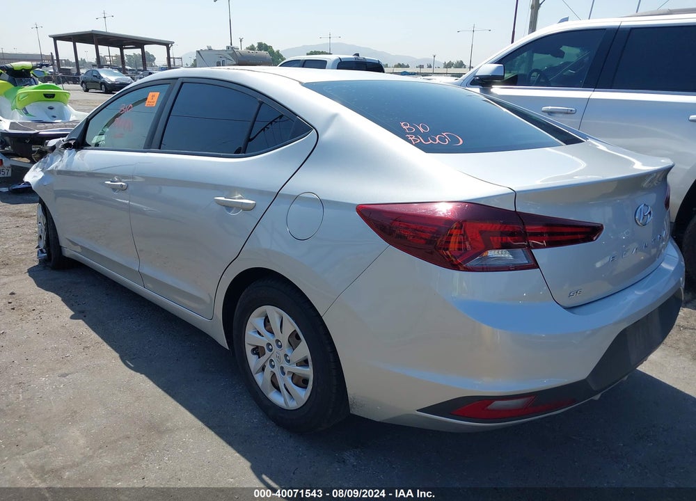 2019 HYUNDAI ELANTRA SE VIN: 5NPD74LF9KH431074