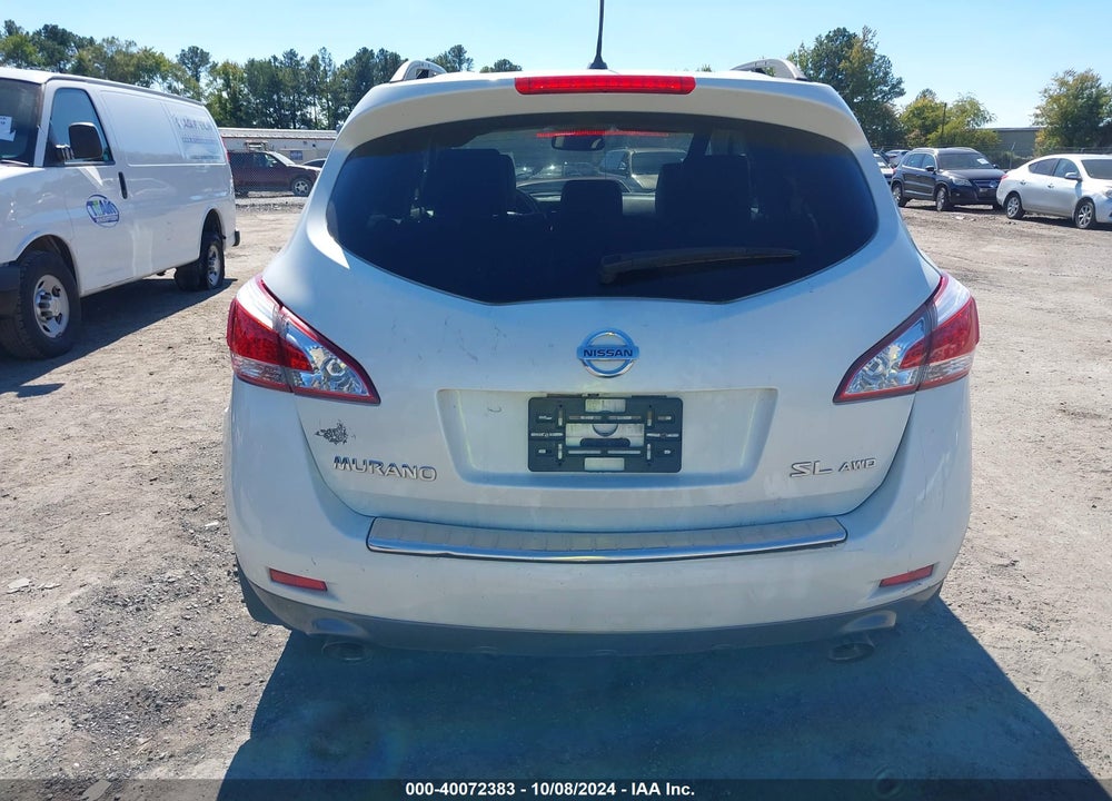 2012 NISSAN MURANO SL VIN: JN8AZ1MW8CW204419