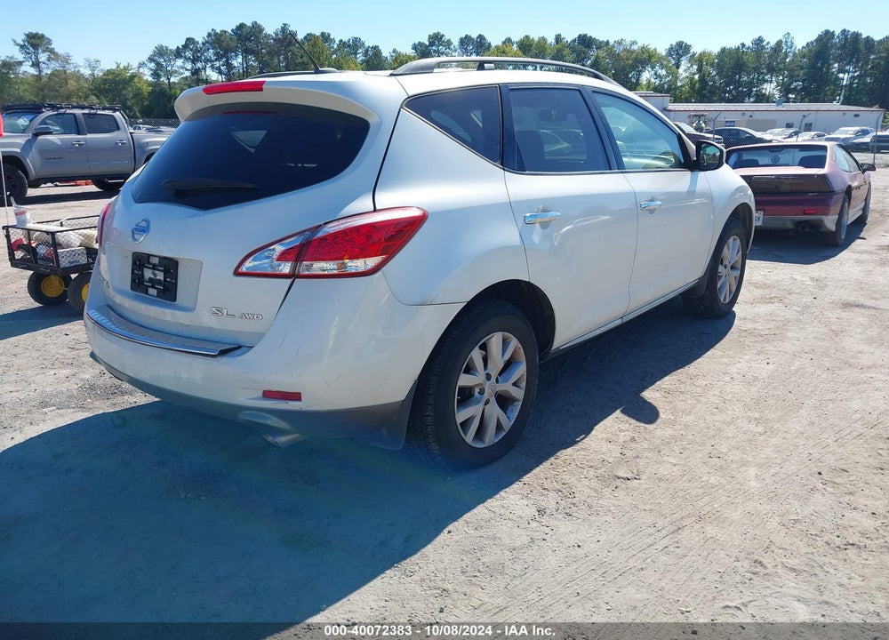 2012 NISSAN MURANO SL VIN: JN8AZ1MW8CW204419