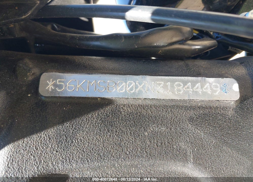 2022 INDIAN MOTORCYCLE CO. SCOUT VIN: 56KMSB00XN3184449