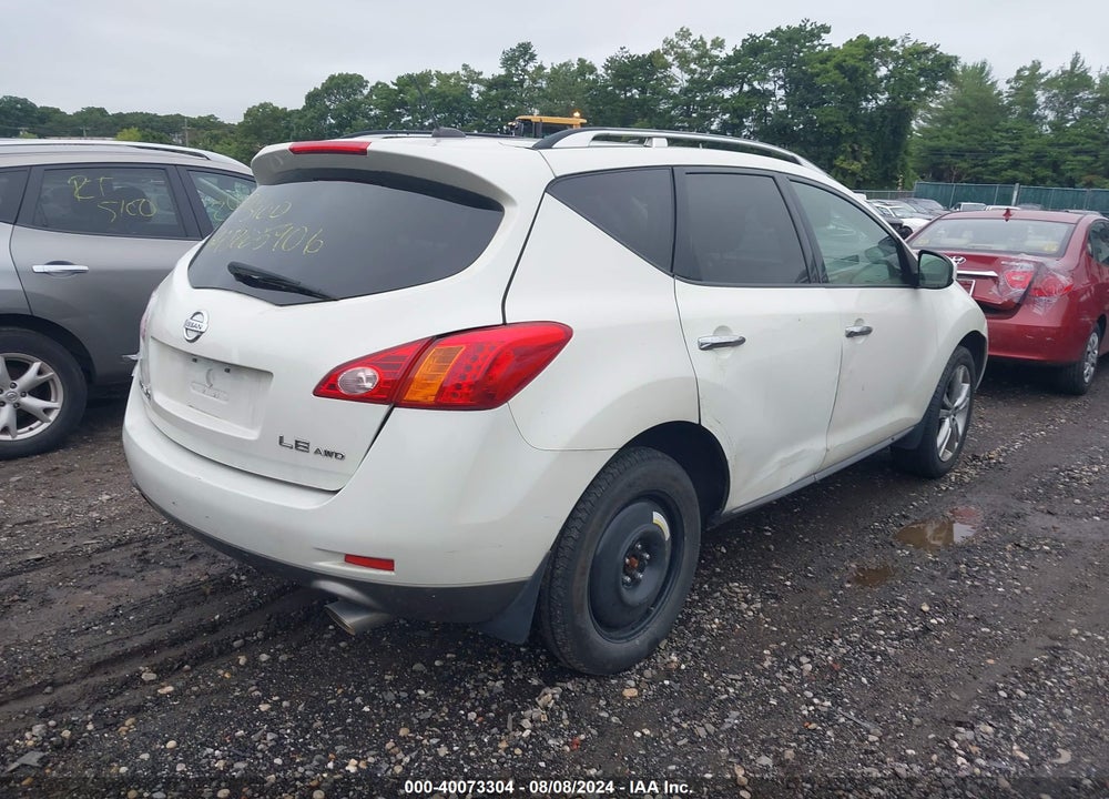 2009 NISSAN MURANO LE VIN: JN8AZ18WX9W148583