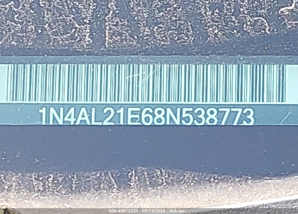 2008 NISSAN ALTIMA 2.5 S VIN: 1N4AL21E68N538773