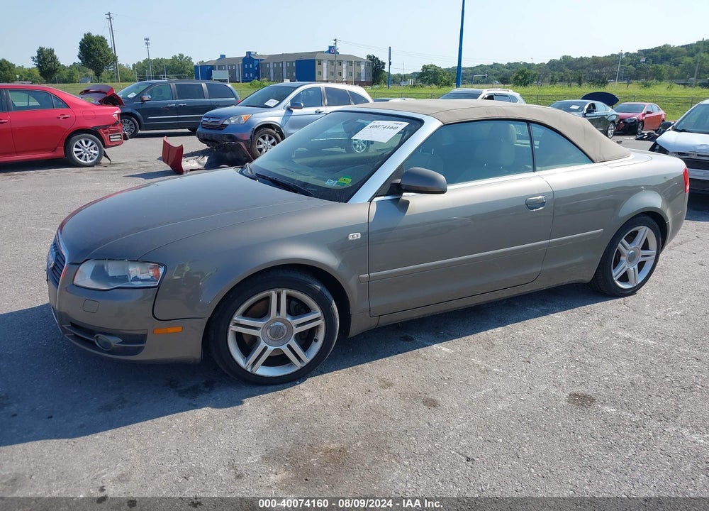 2007 AUDI A4 2.0T VIN: WAUDF48H77K024857