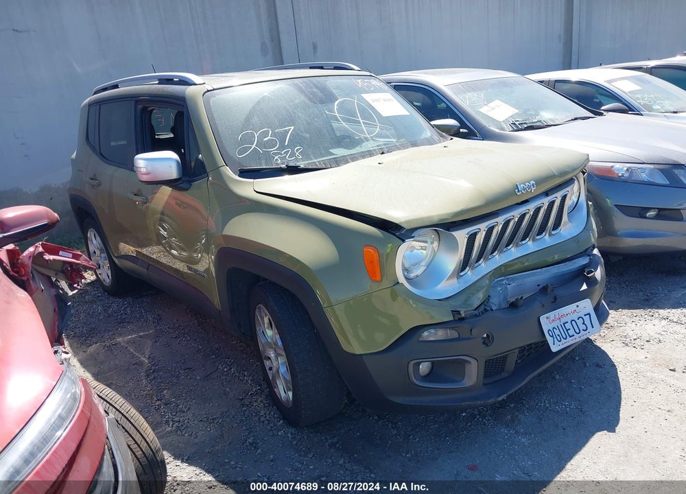 2015 JEEP RENEGADE LIMITED VIN: ZACCJADT0FPC11335