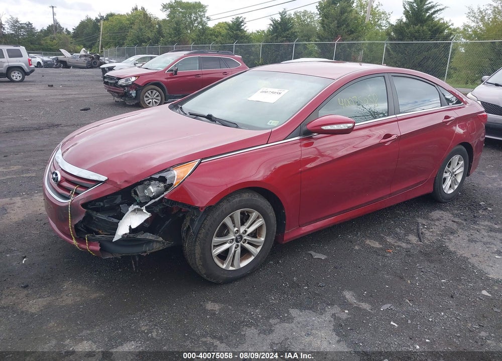 2014 HYUNDAI SONATA GLS VIN: 5NPEB4AC5EH891123