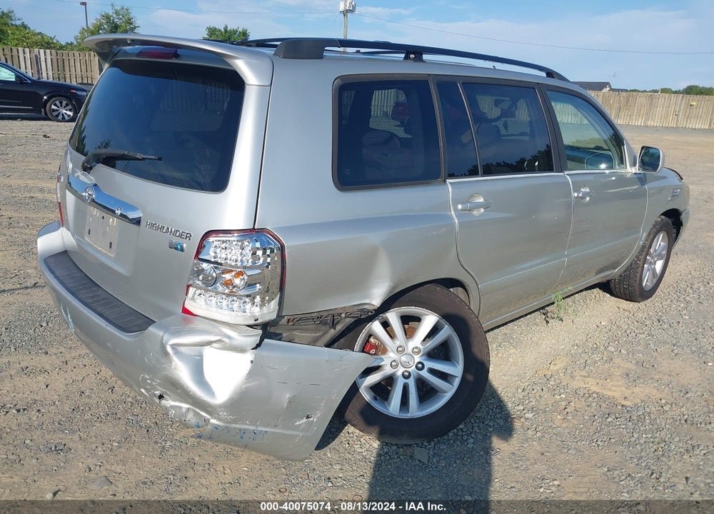 2006 TOYOTA HIGHLANDER HYBRID V6 VIN: JTEDW21A260001514