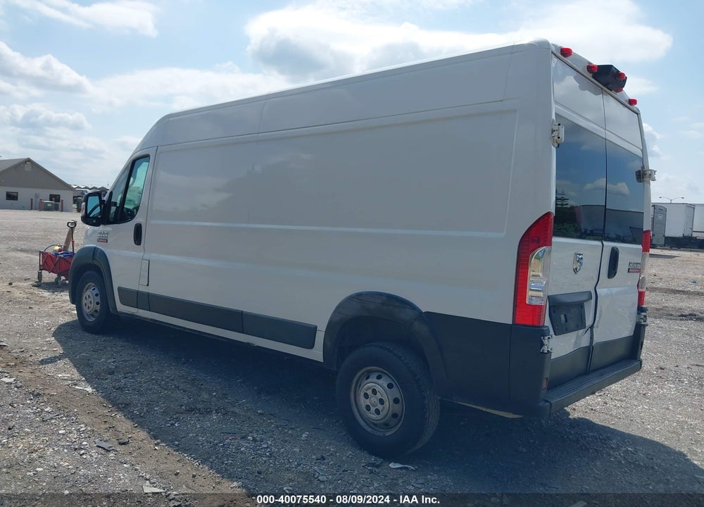 2019 RAM PROMASTER 2500 HIGH ROOF 159 WB VIN: 3C6TRVDG0KE502239