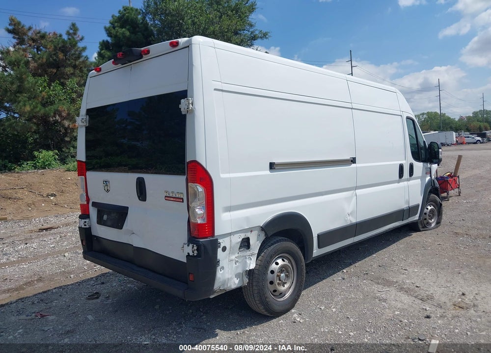 2019 RAM PROMASTER 2500 HIGH ROOF 159 WB VIN: 3C6TRVDG0KE502239