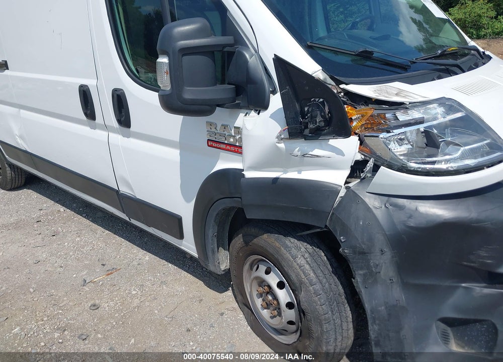 2019 RAM PROMASTER 2500 HIGH ROOF 159 WB VIN: 3C6TRVDG0KE502239