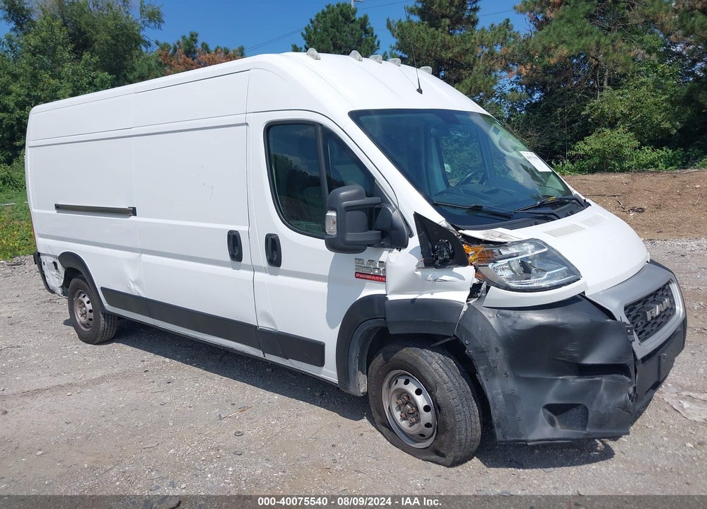 2019 RAM PROMASTER 2500 HIGH ROOF 159 WB VIN: 3C6TRVDG0KE502239