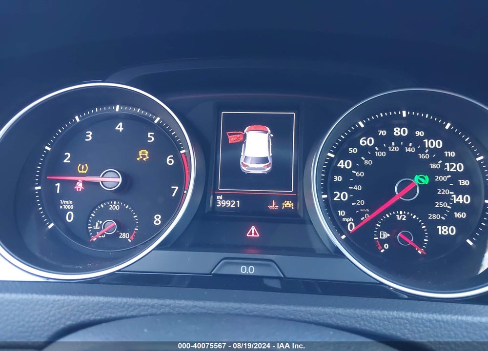 2019 VOLKSWAGEN GOLF GTI 2.0T AUTOBAHN/2.0T RABBIT EDITION/2.0T S/2.0T SE VIN: 3VW6T7AU7KM020142