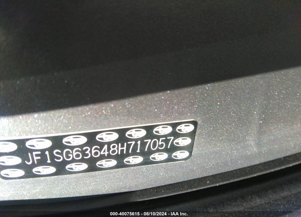 2008 SUBARU FORESTER 2.5X VIN: JF1SG63648H717057
