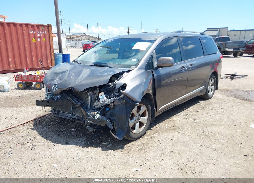 2013 TOYOTA SIENNA LE V6 8 PASSENGER VIN: 5TDKK3DC2DS316169