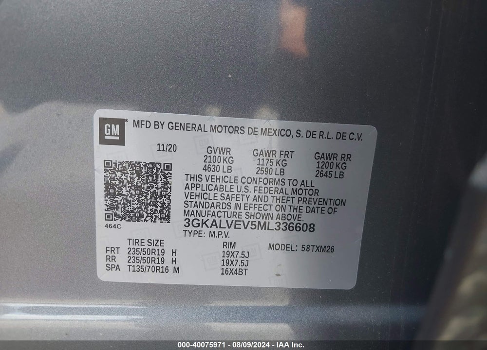 2021 GMC TERRAIN AWD SLT VIN: 3GKALVEV5ML336608