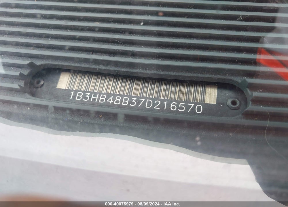 2007 DODGE CALIBER SXT VIN: 1B3HB48B37D216570