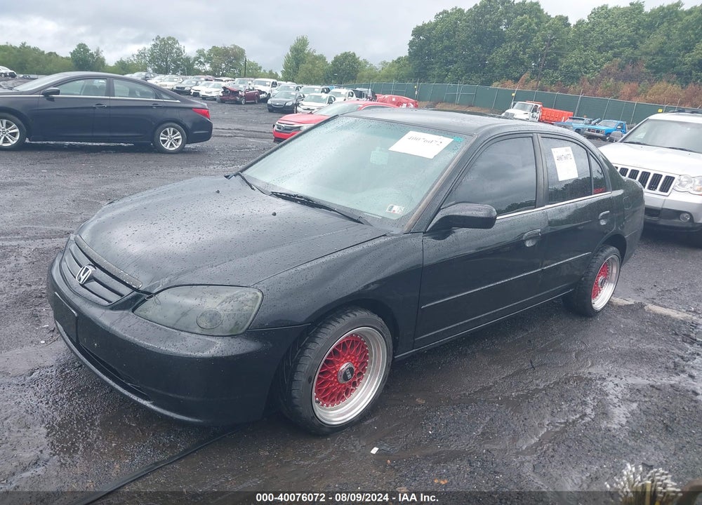 2002 HONDA CIVIC LX VIN: 1HGES16592L045305