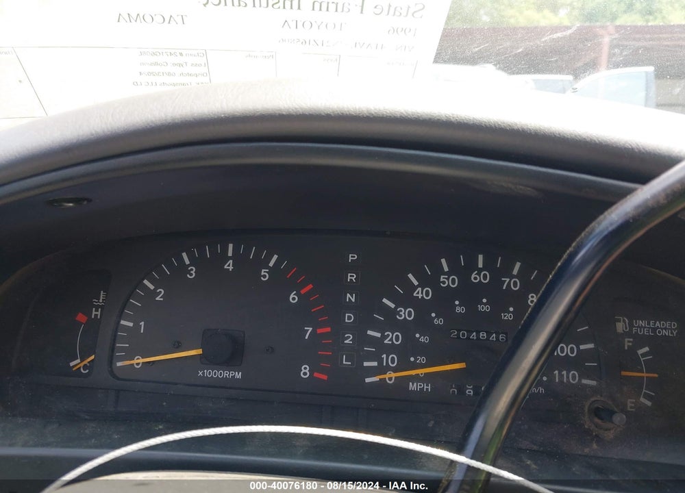 1996 TOYOTA TACOMA VIN: 4TAVL52N2TZ165806