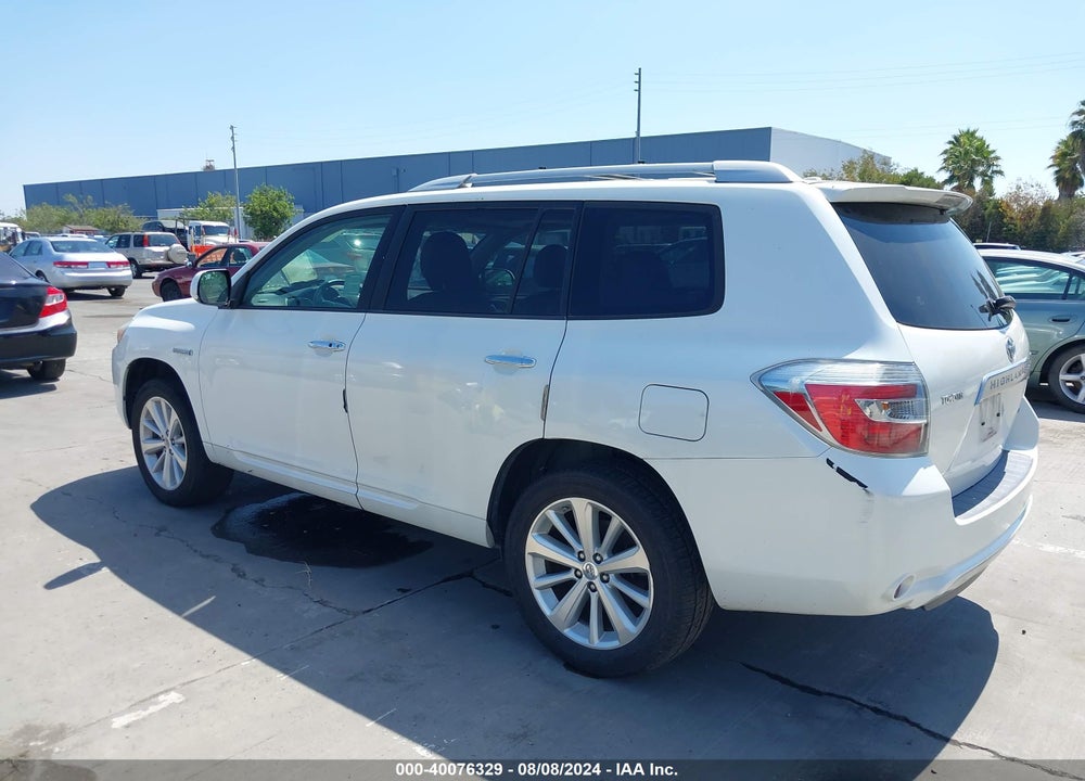 2009 TOYOTA HIGHLANDER HYBRID LIMITED VIN: JTEEW44A192033813