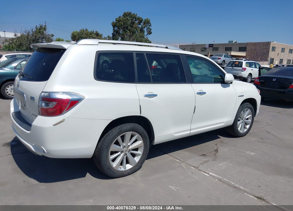 2009 TOYOTA HIGHLANDER HYBRID LIMITED VIN: JTEEW44A192033813