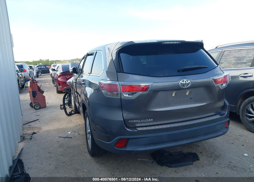 2016 TOYOTA HIGHLANDER LE V6 VIN: 5TDZKRFH3GS157371