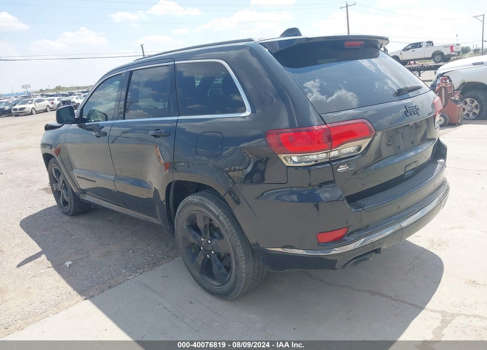 2016 CHEROKEE JEEP GRAND  HIGH ALTITUDE VIN: 1C4RJECG7GC382420