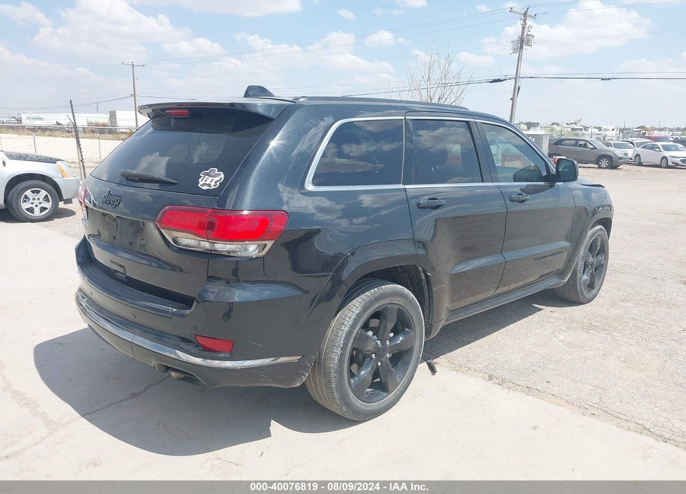 2016 CHEROKEE JEEP GRAND  HIGH ALTITUDE VIN: 1C4RJECG7GC382420