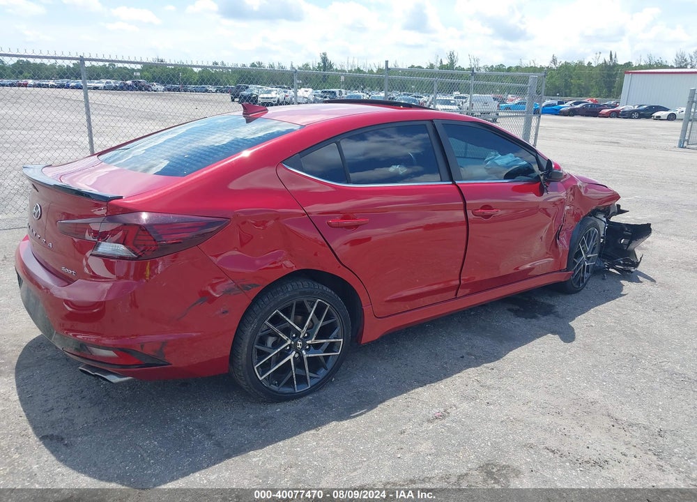 2019 HYUNDAI ELANTRA SPORT VIN: KMHD04LB9KU831414