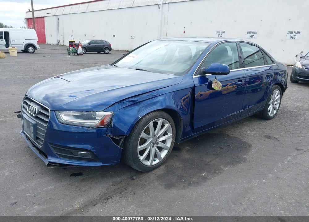 2013 AUDI A4 2.0T PREMIUM VIN: WAUHFAFL7DA182186