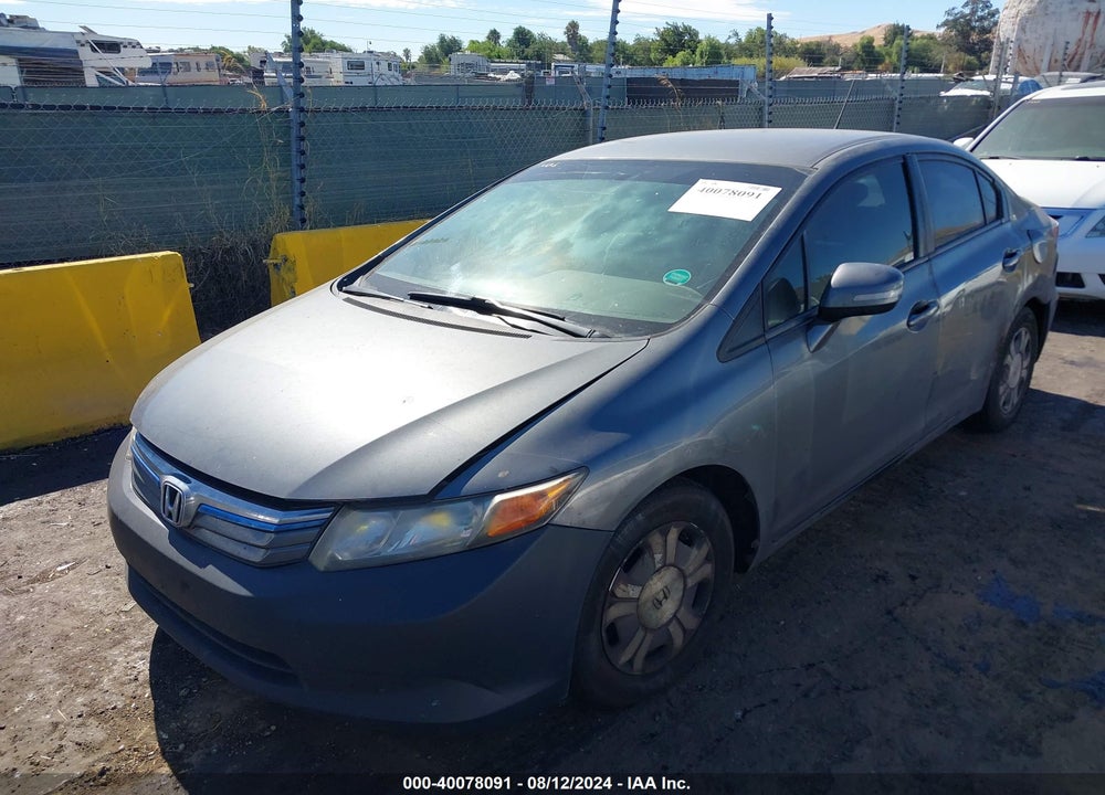 2012 HONDA CIVIC HYBRID VIN: JHMFB4F22CS004742