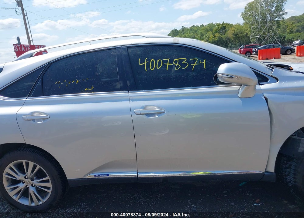 2013 LEXUS RX 450H VIN: JTJBC1BA1D2436309