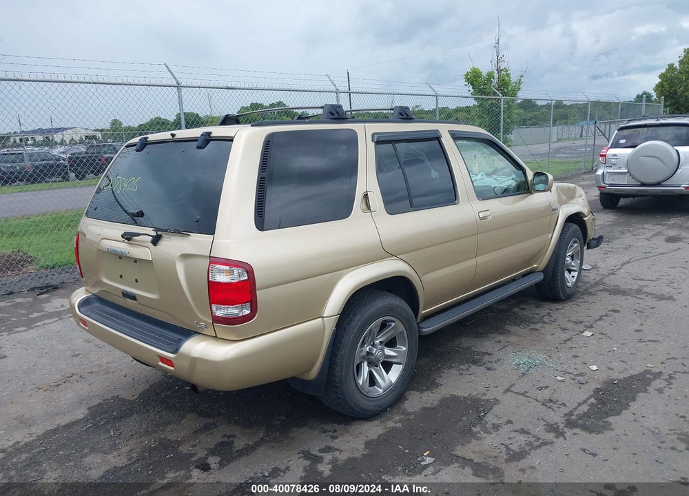 2004 NISSAN PATHFINDER LE PLATINUM VIN: JN8DR09Y44W916123
