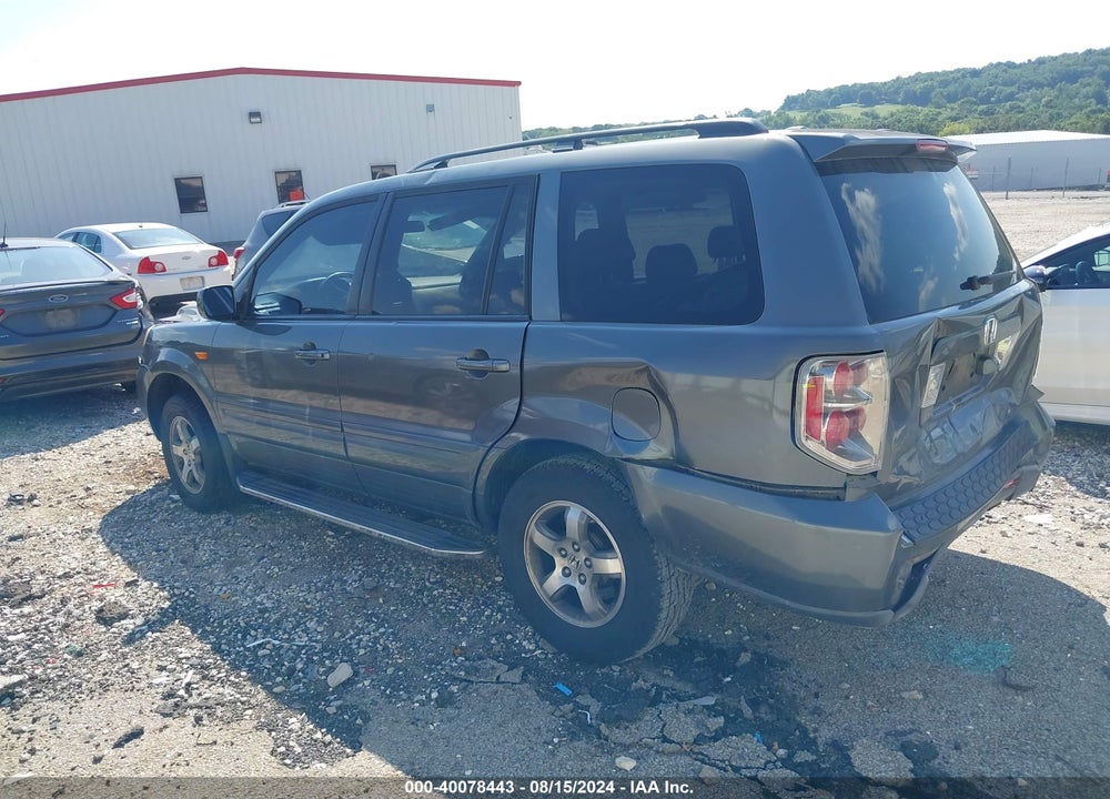 2007 HONDA PILOT EX-L VIN: 5FNYF28757B038737