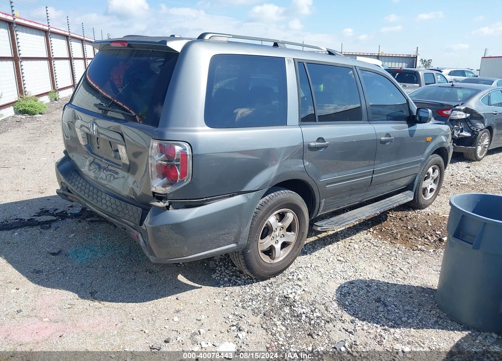 2007 HONDA PILOT EX-L VIN: 5FNYF28757B038737