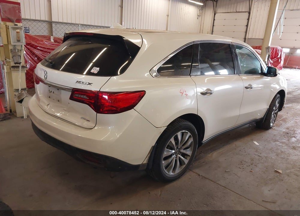 2015 ACURA MDX TECHNOLOGY PACKAGE VIN: 5FRYD4H4XFB032940