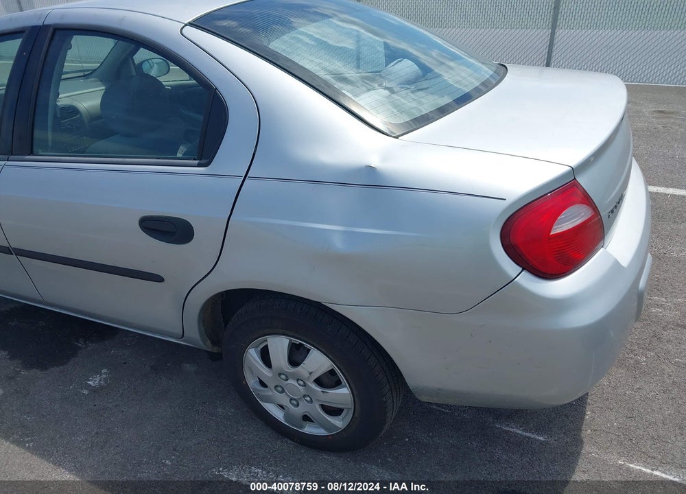 2004 DODGE NEON SE VIN: 1B3ES26C64D551840