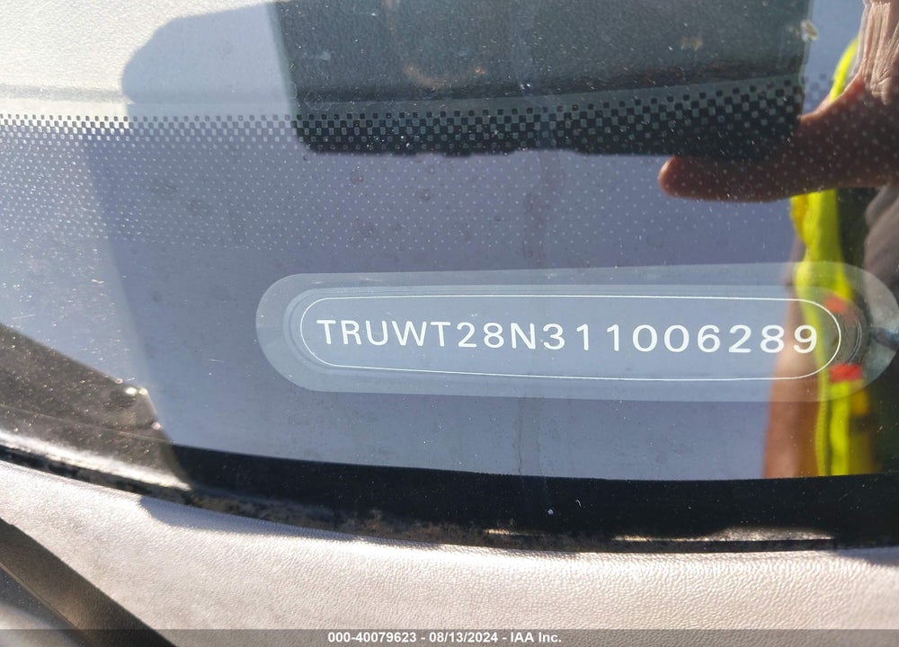 2001 AUDI TT VIN: TRUWT28N311006289