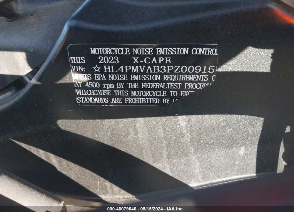 2023 MOTO MORINI X-CAPE VIN: HL4PMVAB3PZ009157