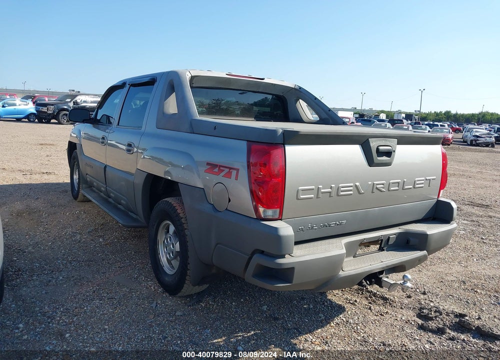 2002 CHEVROLET AVALANCHE 1500 VIN: 3GNEK13T32G169902
