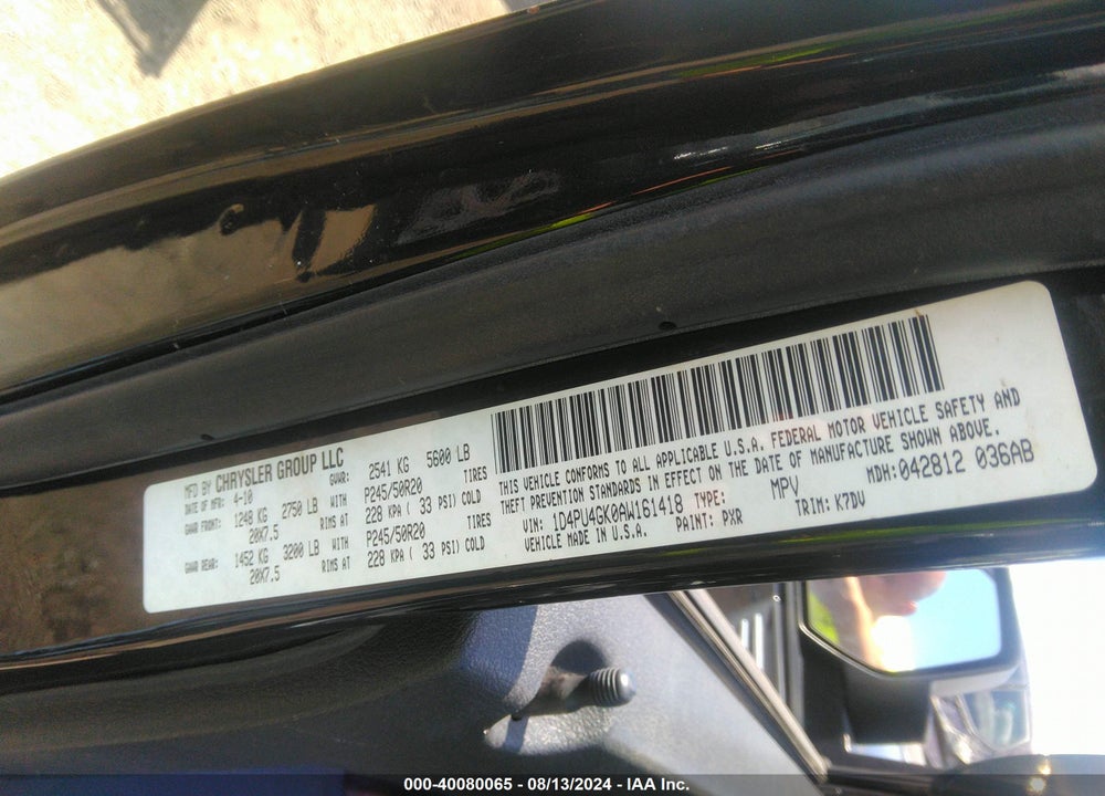 2010 DODGE NITRO HEAT VIN: 1D4PU4GK0AW161418