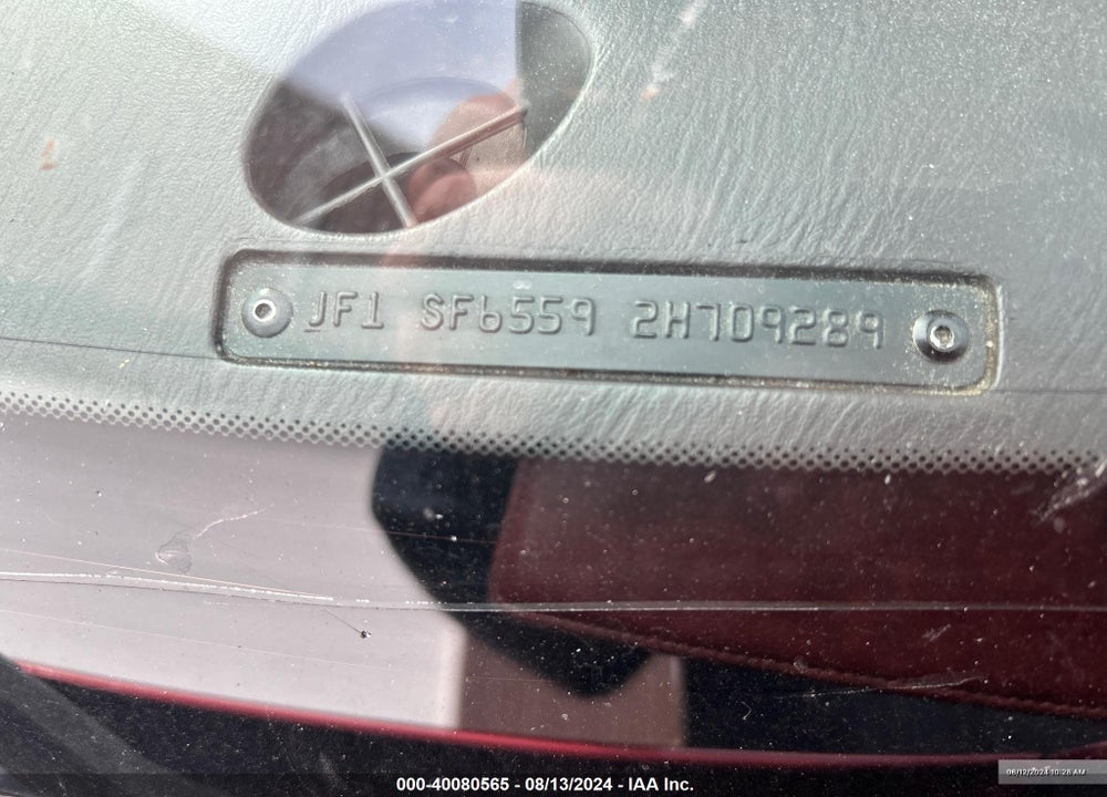 2002 SUBARU FORESTER S VIN: JF1SF65592H709289
