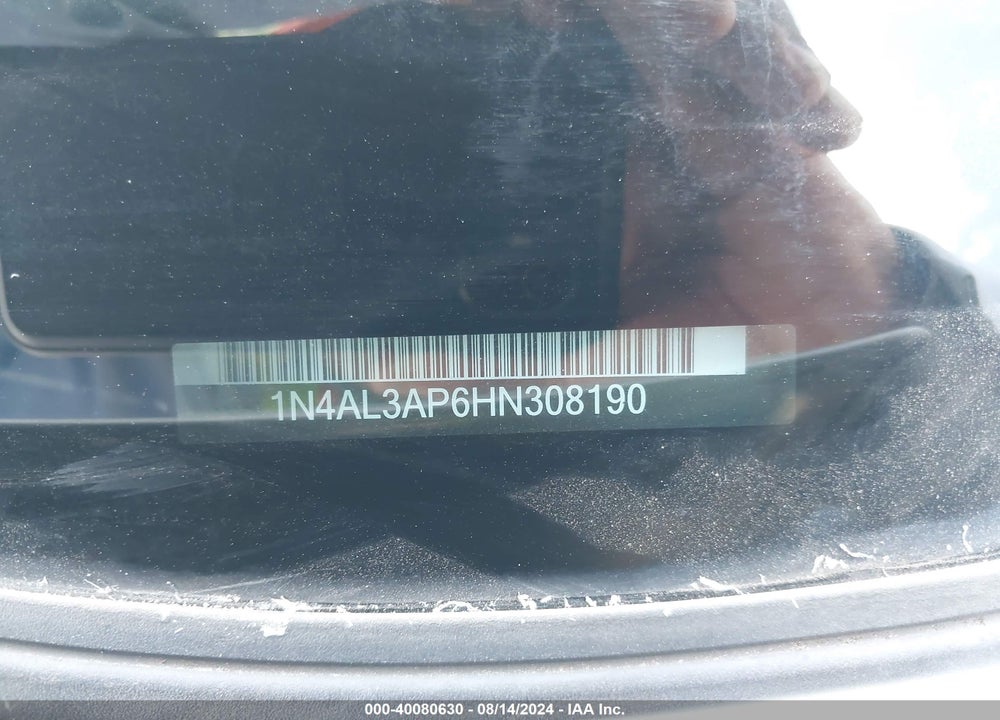 2017 NISSAN ALTIMA 2.5 S VIN: 1N4AL3AP6HN308190