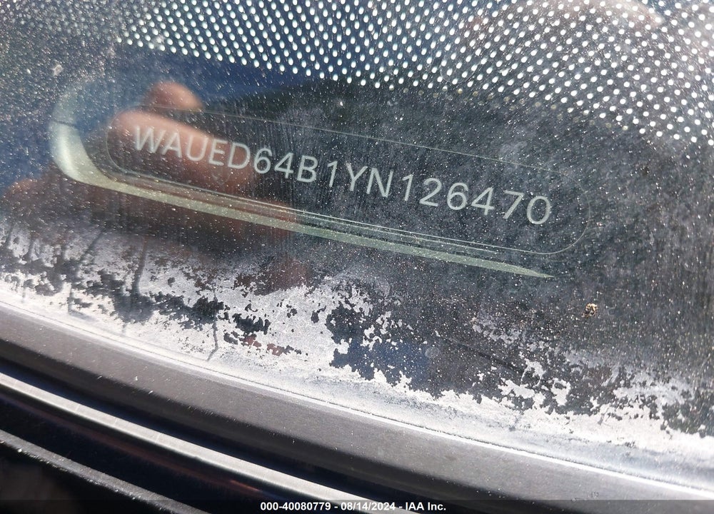 2000 AUDI A6 2.7T VIN: WAUED64B1YN126470