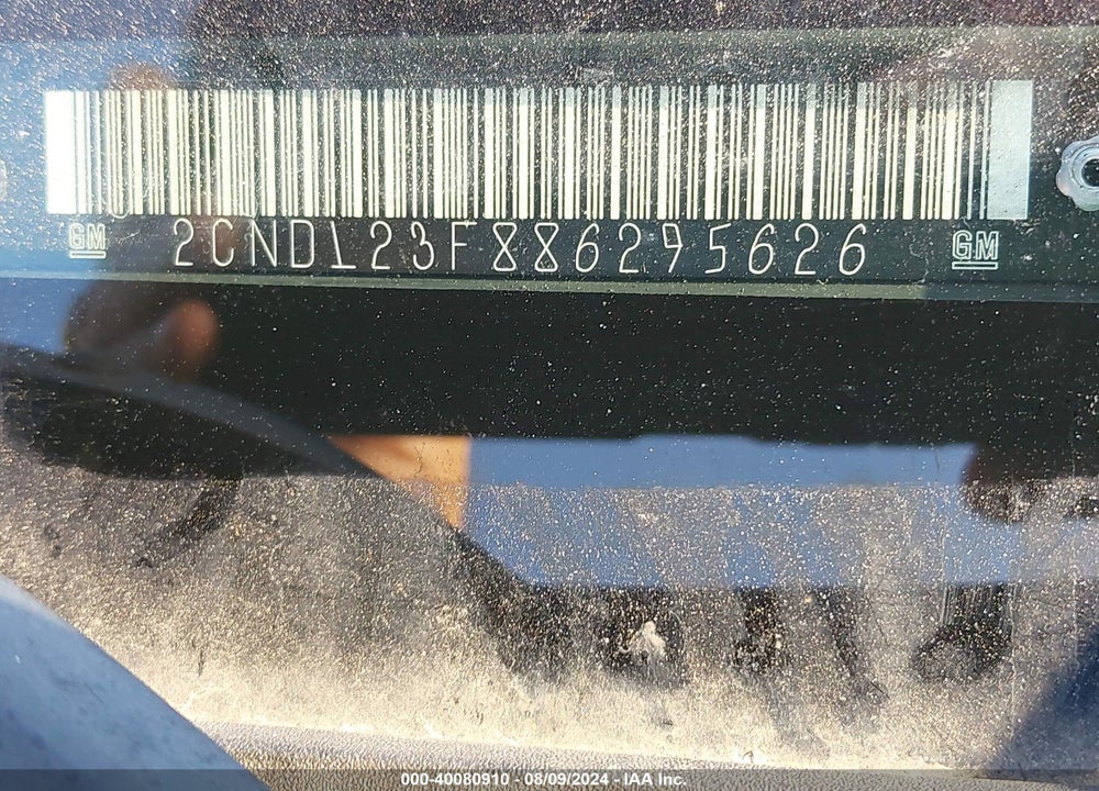 2008 CHEVROLET EQUINOX LS VIN: 2CNDL23F886295626