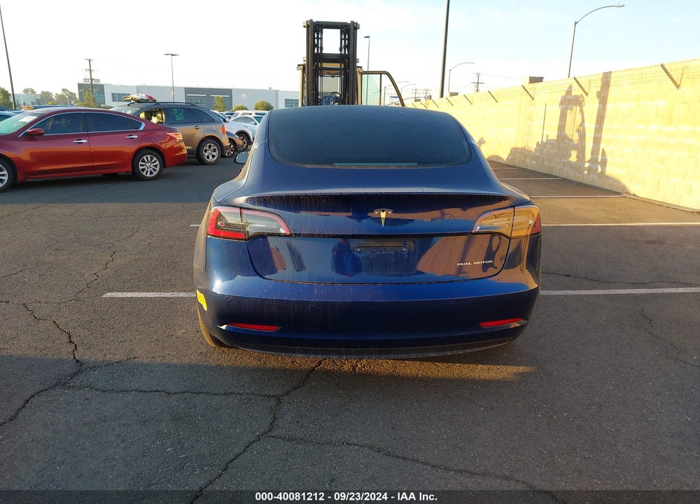 2022 TESLA MODEL 3 LONG RANGE DUAL MOTOR ALL-WHEEL DRIVE VIN: 5YJ3E1EB7NF137914