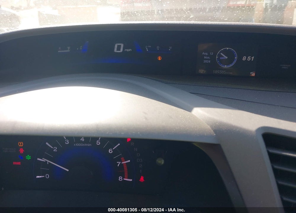 2012 HONDA CIVIC NATURAL GAS VIN: 19XFB5F55CE001497