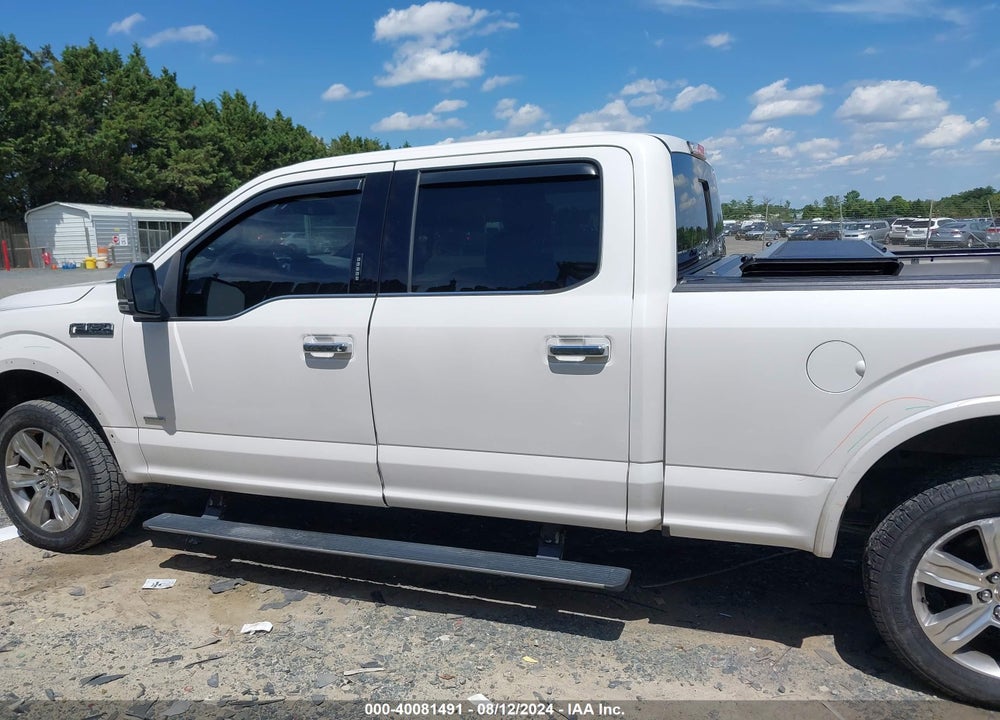 2016 FORD F-150 PLATINUM VIN: 1FTFW1EG7GFA24890