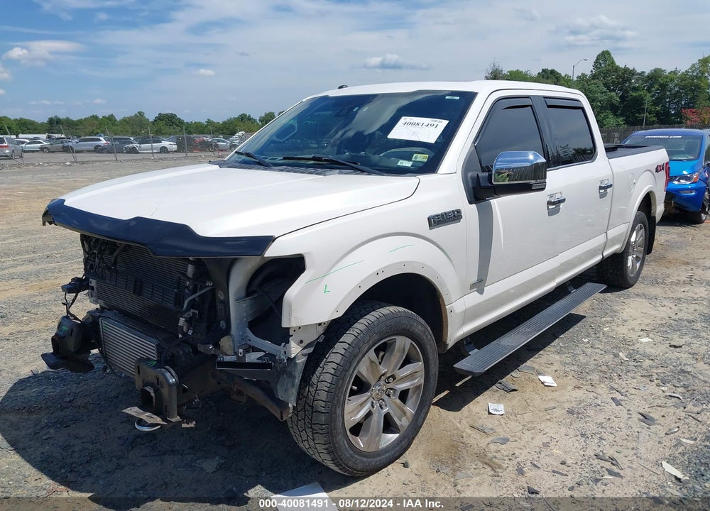 2016 FORD F-150 PLATINUM VIN: 1FTFW1EG7GFA24890