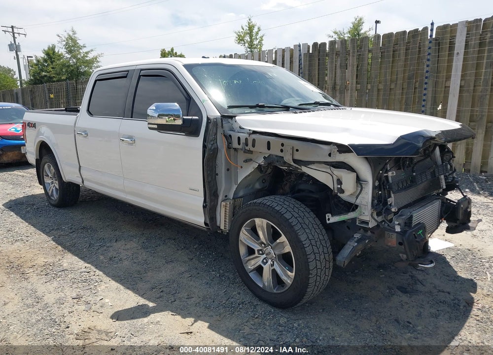 2016 FORD F-150 PLATINUM VIN: 1FTFW1EG7GFA24890