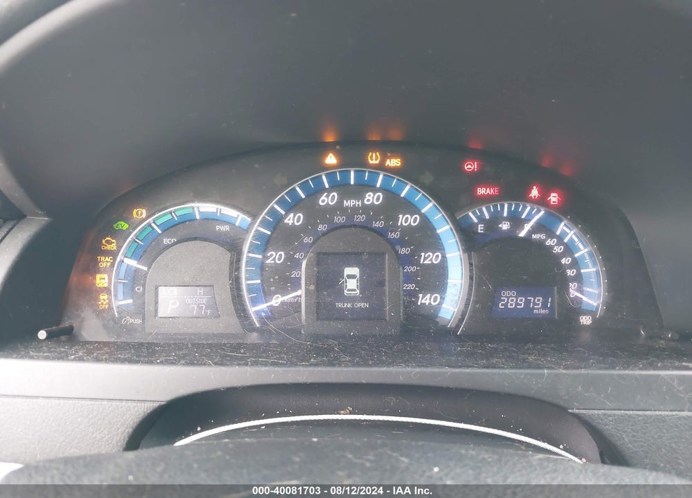 2012 TOYOTA CAMRY HYBRID LE VIN: 4T1BD1FK2CU023168