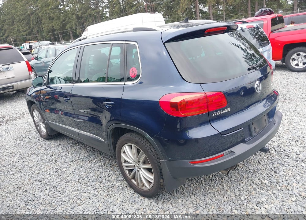 2014 VOLKSWAGEN TIGUAN SEL VIN: WVGBV3AX5EW596200